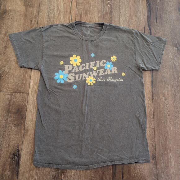 Pacsun Pacific Sunwear Adult Medium Shirt Flower Floral Los Angeles California - Picture 1 of 6